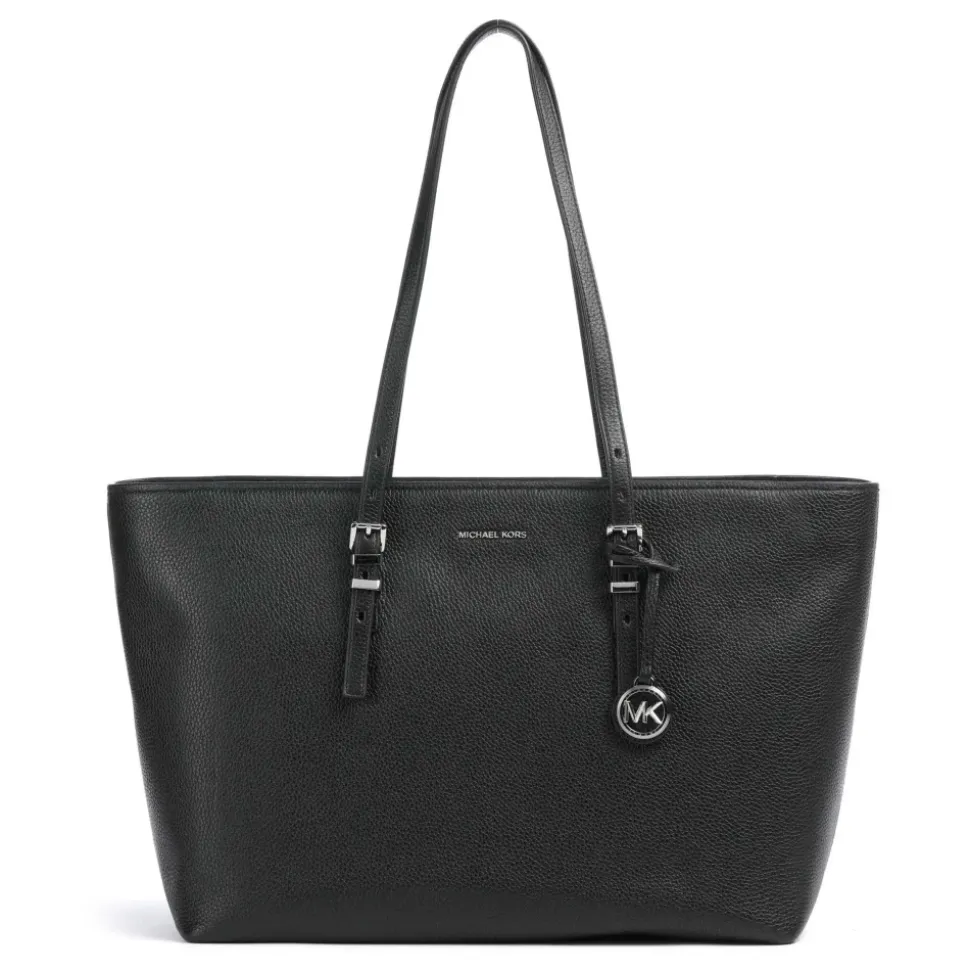 Quinn Große Handtasche aus genarbtem Leder