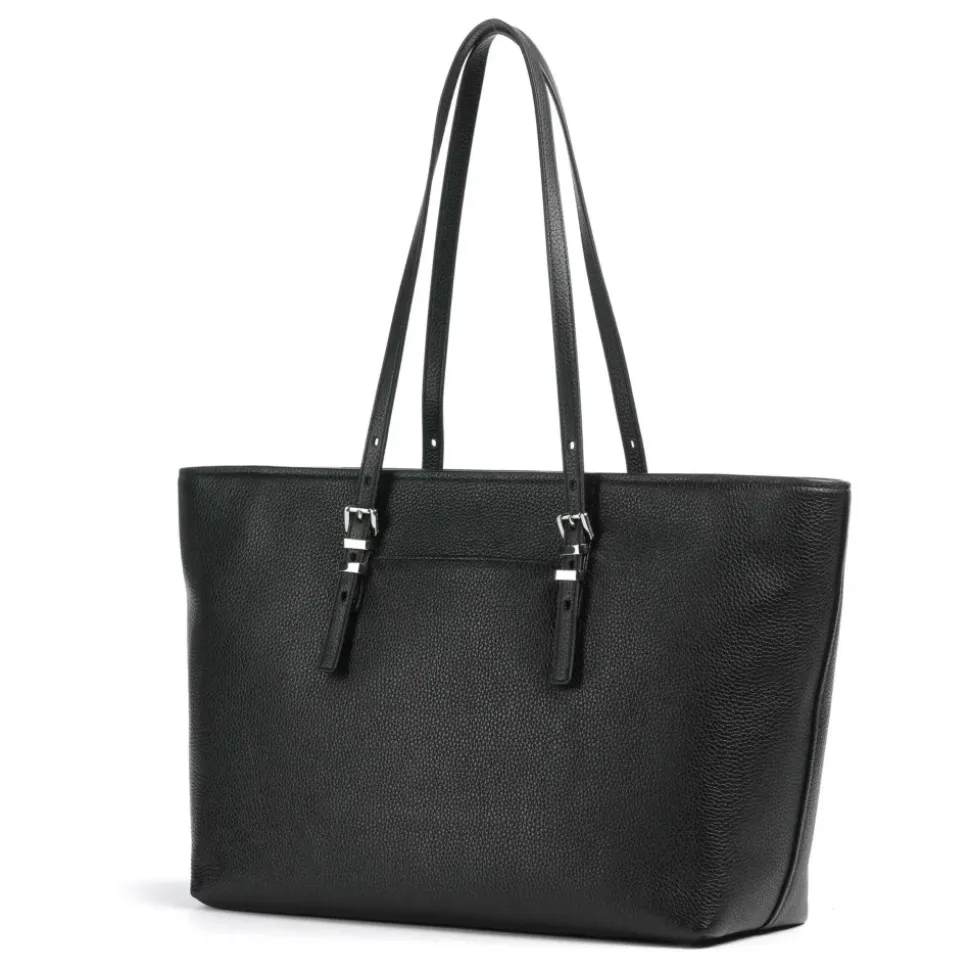 Quinn Große Handtasche aus genarbtem Leder