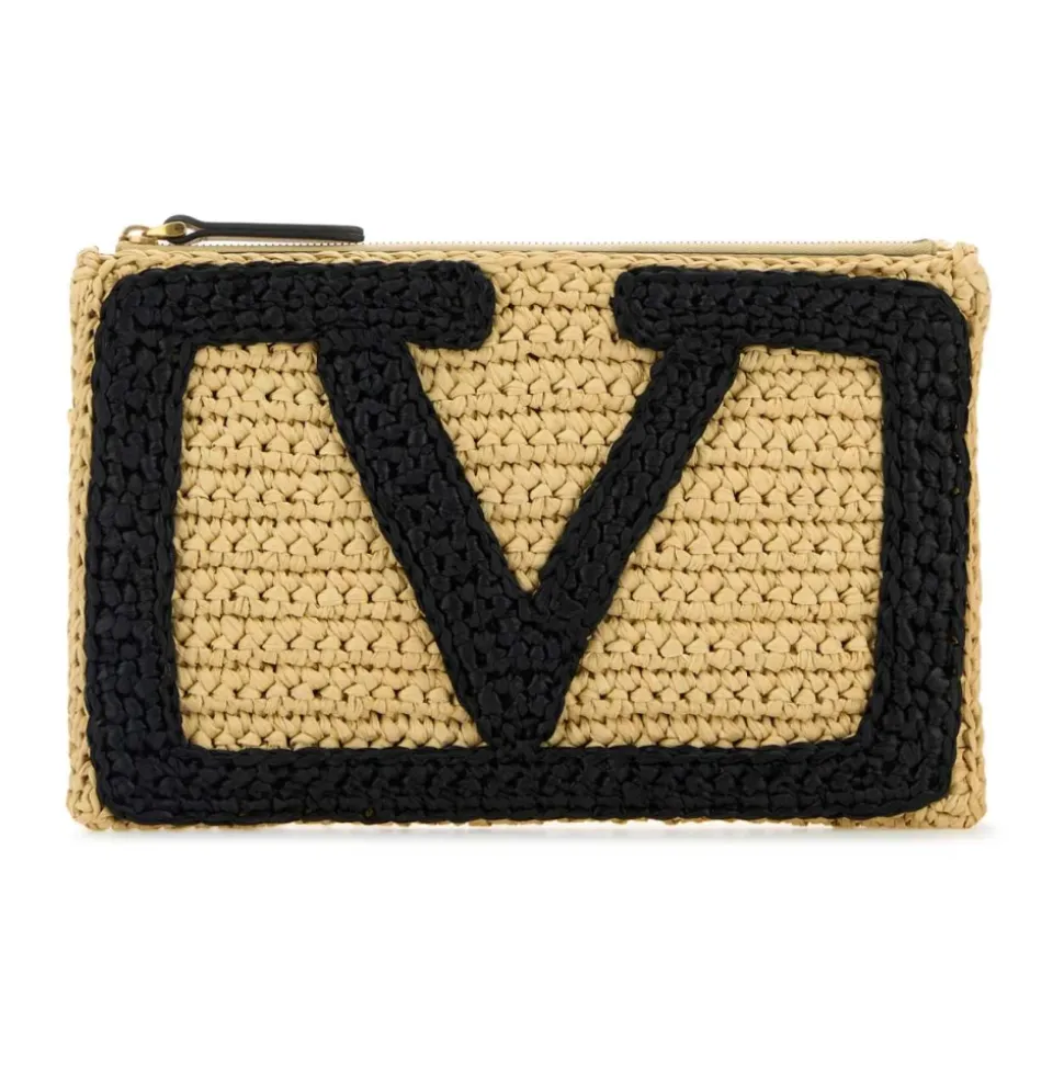 Raffia Viva Superstar Clutch