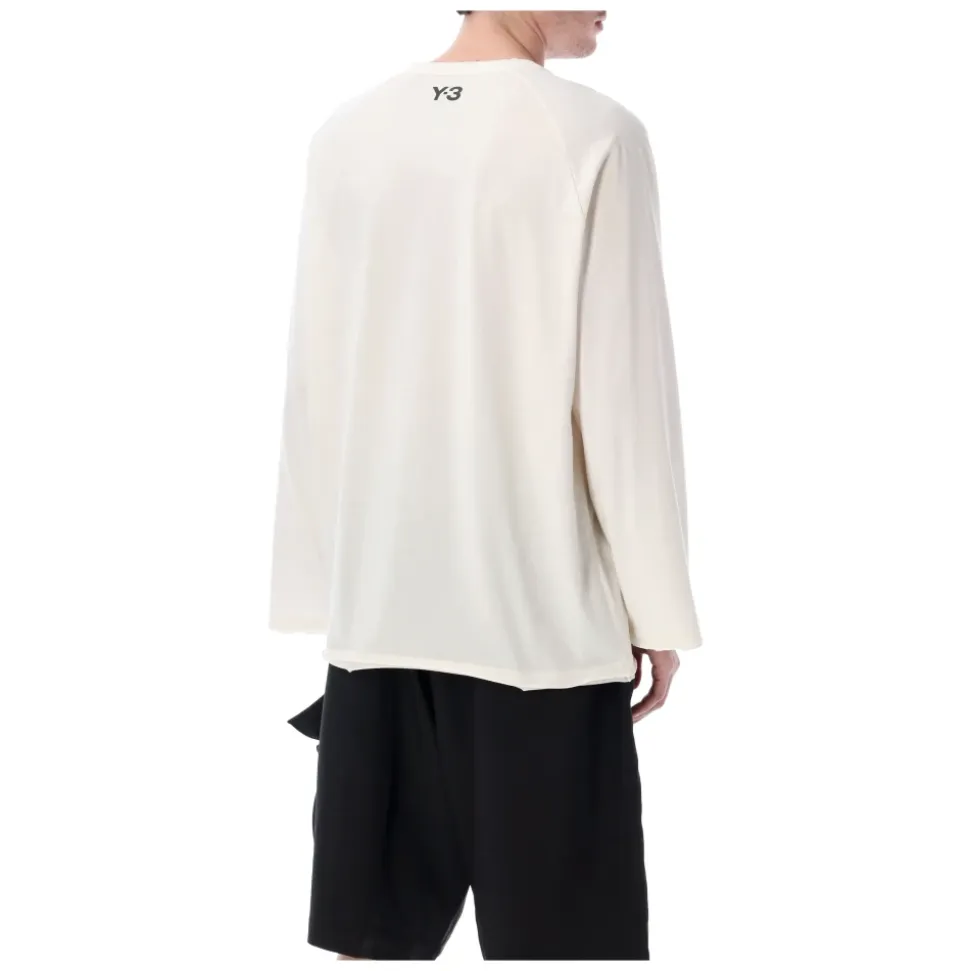 Raw Edge 3-Stripes Long Sleeve Tee