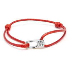 Red String Bracelet with Silver Hook