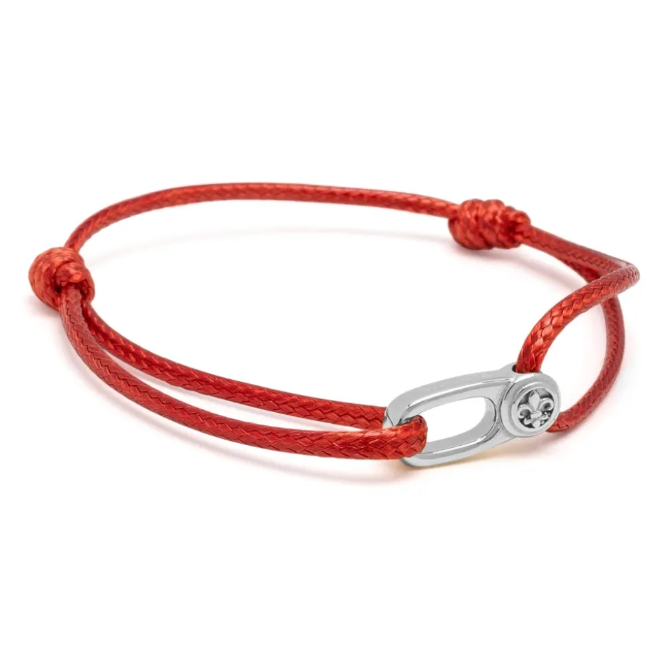 Red String Bracelet with Silver Hook