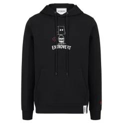 Regular Fit Hoodie mit Print und Stickerei in Zusammenarbeit mit Peanuts