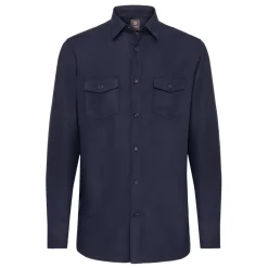 Regular Fit Tencel-Baumwoll-Flanellhemd