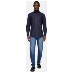 Regular Fit Tencel-Baumwoll-Flanellhemd