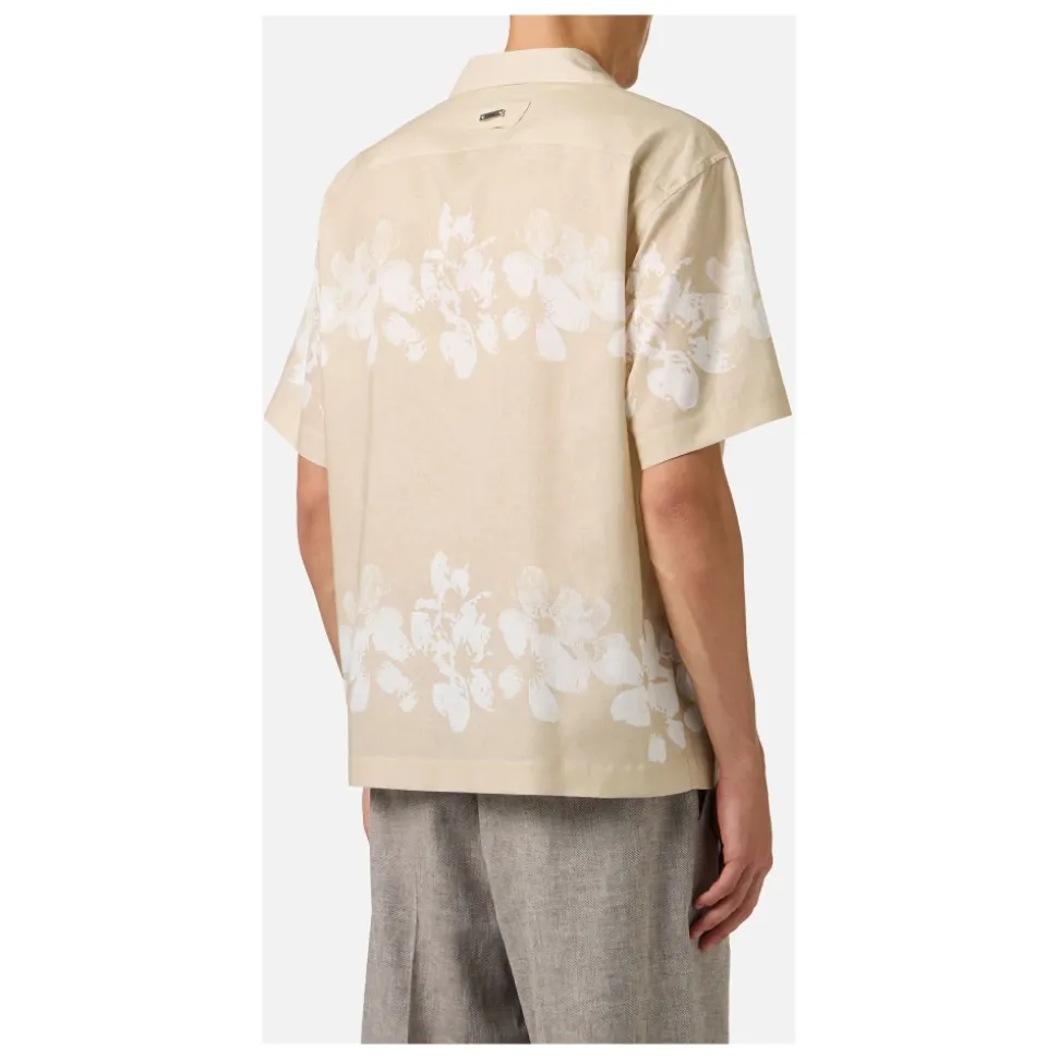 Relaxed Fit Leinen-Baumwollhemd