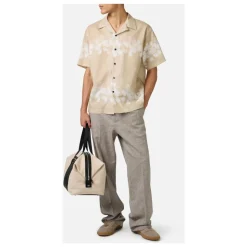 Relaxed Fit Leinen-Baumwollhemd