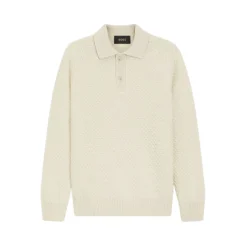 Relaxed Fit Strickkaschmirpullover mit Polokragen