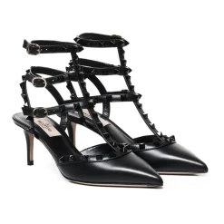 Rockstud Slingback aus Kalbsleder