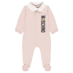 Rosa Baby Jumpsuit mit Logo-Druck