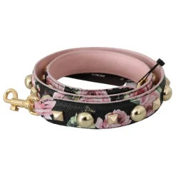 Rosa Blumen Leder Stud Acryl Schulterriemen