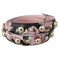 Rosa Blumen Leder Stud Acryl Schulterriemen