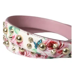 Rosa Blumiges Leder Schulterriemen