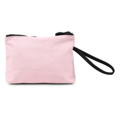 Rosa Canvas Clutch mit Smiley