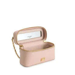 Rosa Cube Kosmetiktasche mit Schultergurt