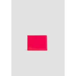 Rosa Fluo Leder Geldbörse