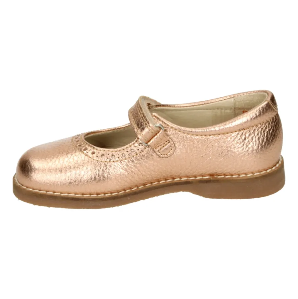 Rosa Leder Mädchen Flache Schuhe