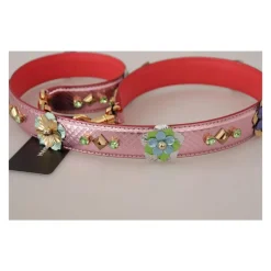 Rosa Leder Studded Schulterriemen