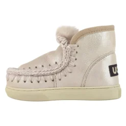 Rosa Lurex Kinder Slip-On Sneakers