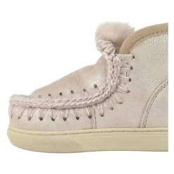 Rosa Lurex Kinder Slip-On Sneakers