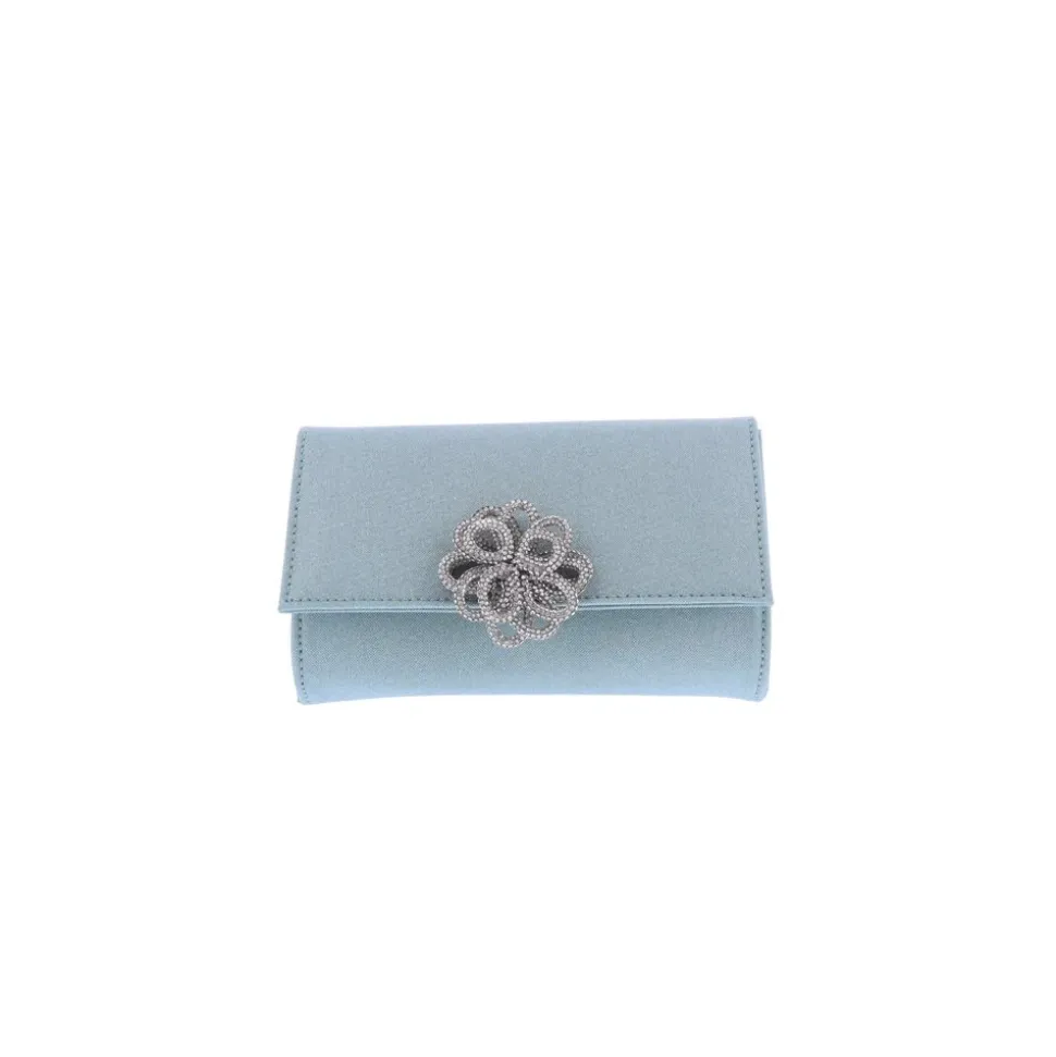 Rosa Strass Clutch in Grün