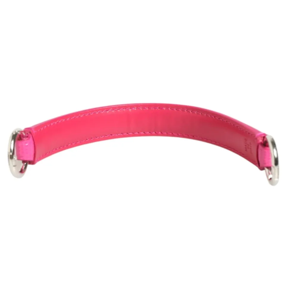 Rosa Verzierte Lederhandtasche Griff