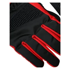 Rot Schwarze Biker Handschuhe Italienisches Handwerk