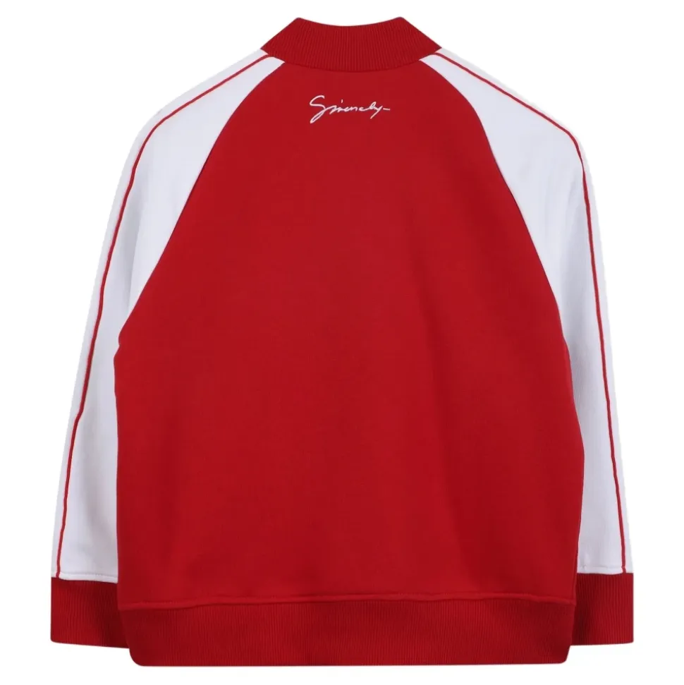 Rote Kinderjacke mit Logodetail