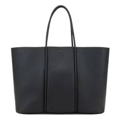 Rote Leder-Schultertasche mit Magnetknopf