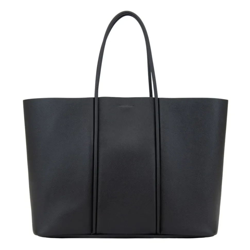 Rote Leder-Schultertasche mit Magnetknopf