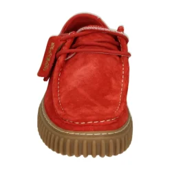 Rote Wildleder Freizeit Low-Top Schuhe