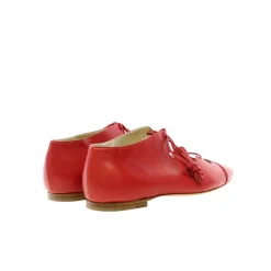 Roter Offener Zehen Richelieu Schuh
