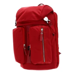 Roter Unisex Rucksack aus recyceltem Nylon für Computer