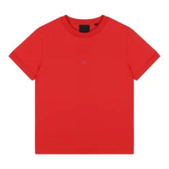 Rotes Monogramm-Print T-Shirt