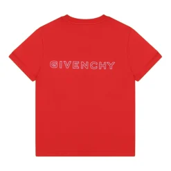 Rotes Monogramm-Print T-Shirt