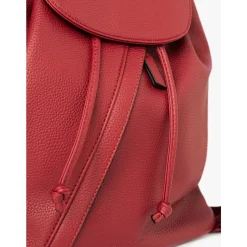 Rucksack aus Kunstleder mit Kordelzug und dekorativem Schal