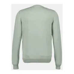 Sage Green Baumwoll-Rundhalspullover