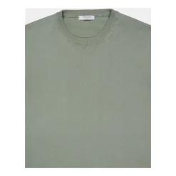 Sage Green Baumwoll-Rundhalspullover