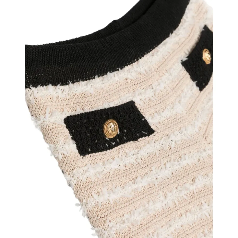 Sand Kinder High Waist Strickshorts