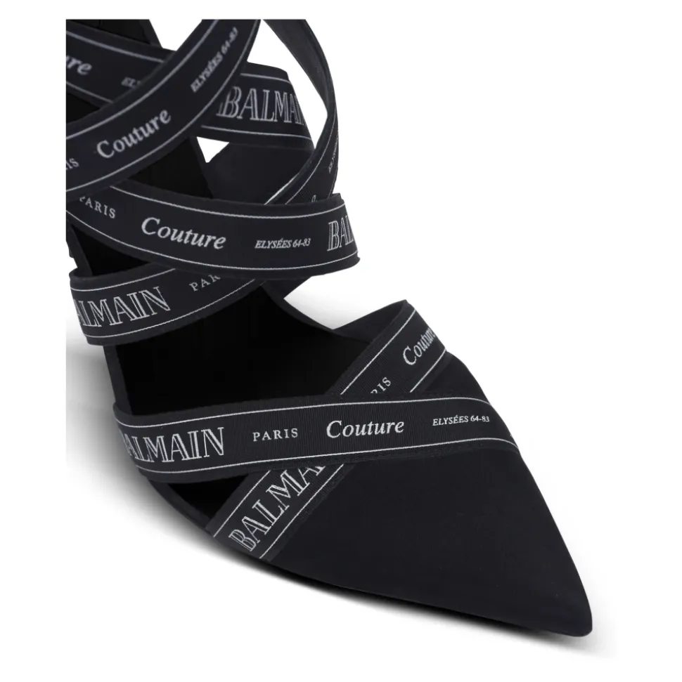 Sandalen Couture aus Wildleder mit Band-Muster