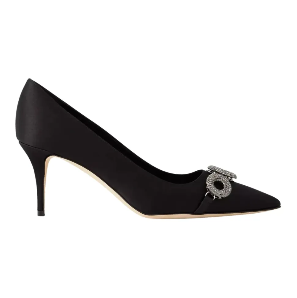 Satin Crystal Pumps