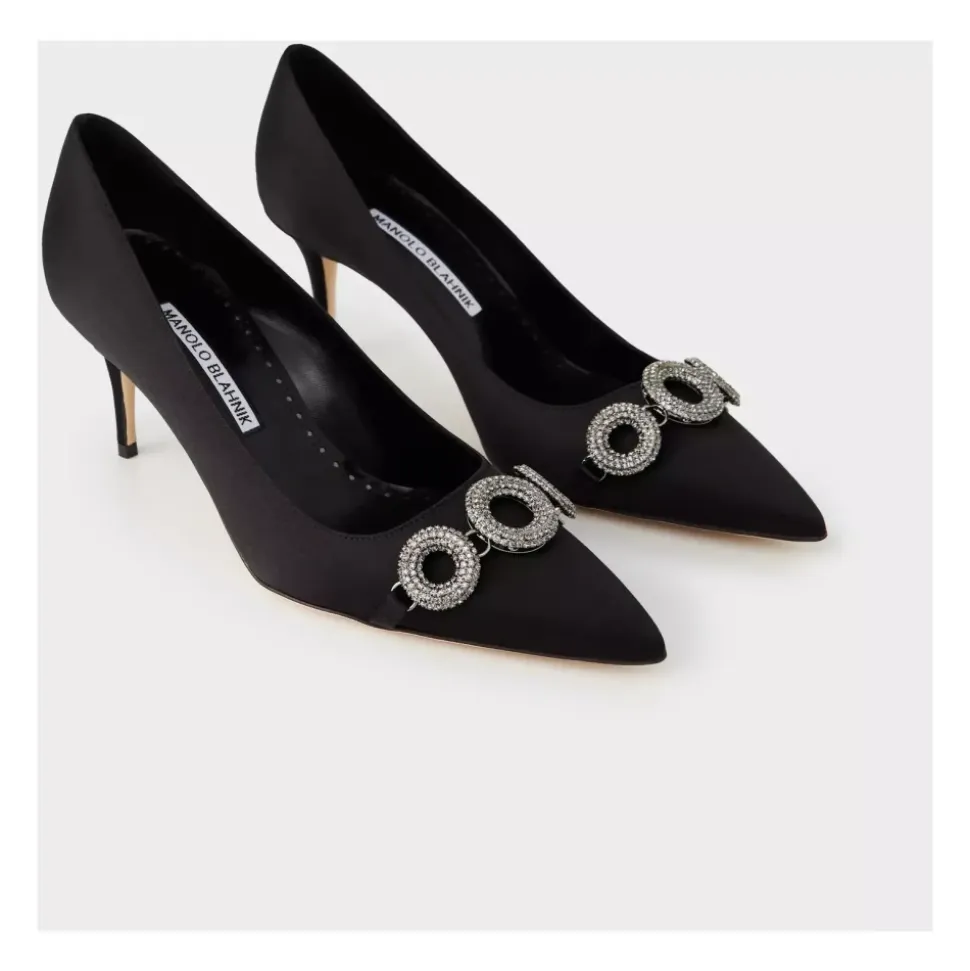 Satin Crystal Pumps