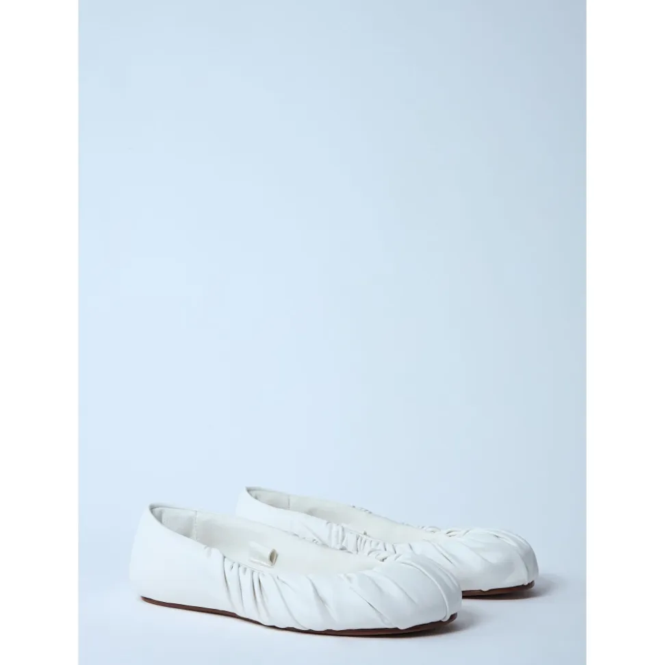 Satin Strap Ballerina Flats