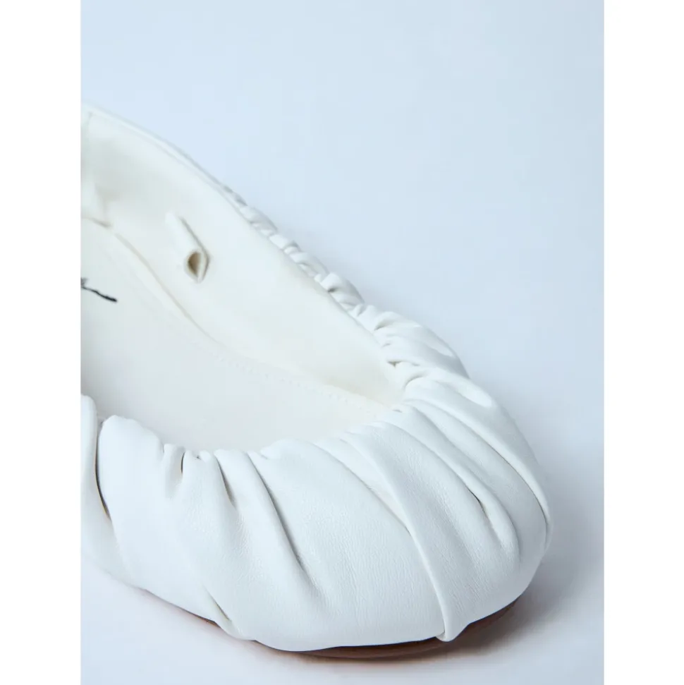 Satin Strap Ballerina Flats