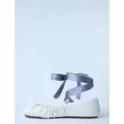 Satin Strap Ballerina Flats