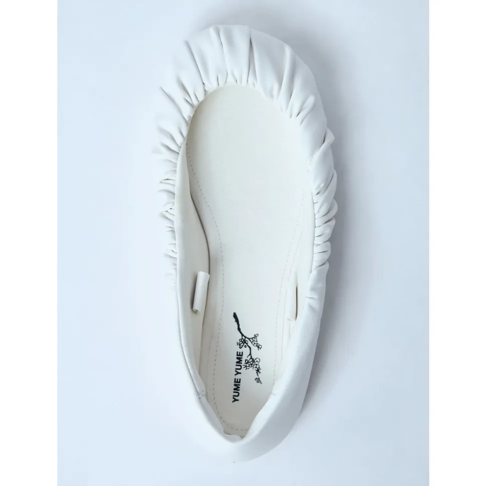 Satin Strap Ballerina Flats