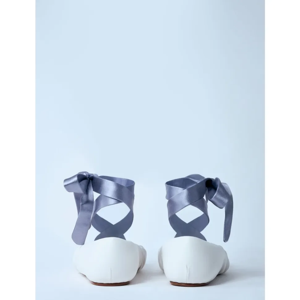 Satin Strap Ballerina Flats