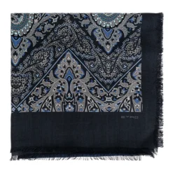 Schal aus Wollmischung mit Paisley- und Karomuster