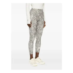 Schlangenhautmuster Hohe Taille Hose