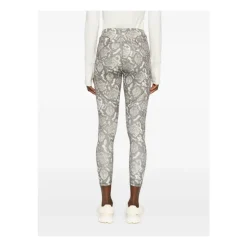 Schlangenhautmuster Hohe Taille Hose